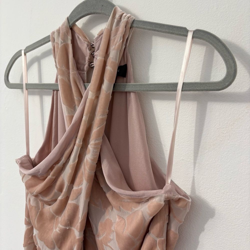 St John Resort 2018 Pink Powder Velvet Jumpsuit Sz 6 - Picture 3 of 10